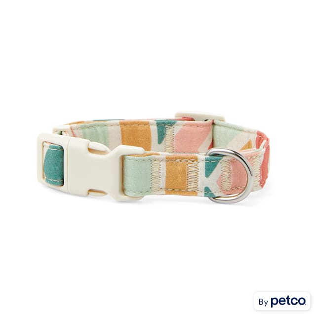 YOULY The Wanderer Rainbow Striped Dog Collar, Small - Carousel image #1