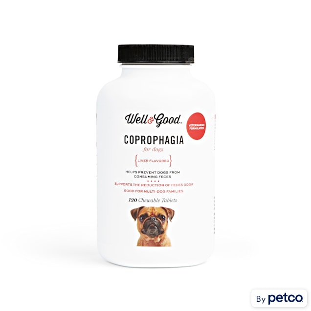 Well & Good Coprophagia Chewable Tablets for Dogs, Count of 120 - Carousel image #1