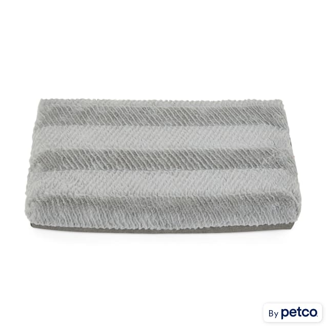 EveryYay Happy Place Grey Orthopedic Dog Mat, 18" L X 11.5" W X 2" H - Carousel image #1