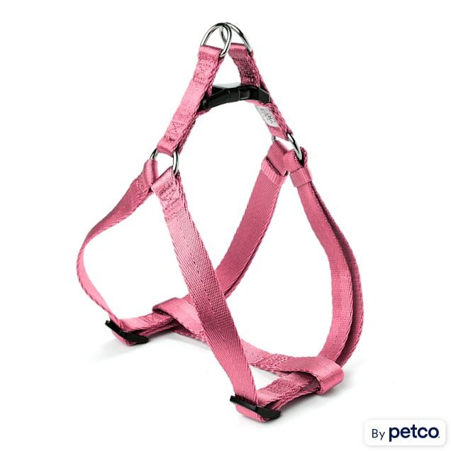 Pink dog harness and leash top