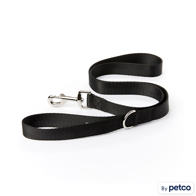 YOULY The Classic Black Webbed Nylon Dog Leash, 4 Foot - Carousel image #1