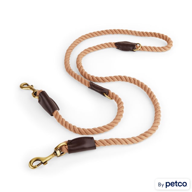 YOULY The Wanderer Multi-Purpose Tan Rope Dog Leash, 6 ft. | Petco