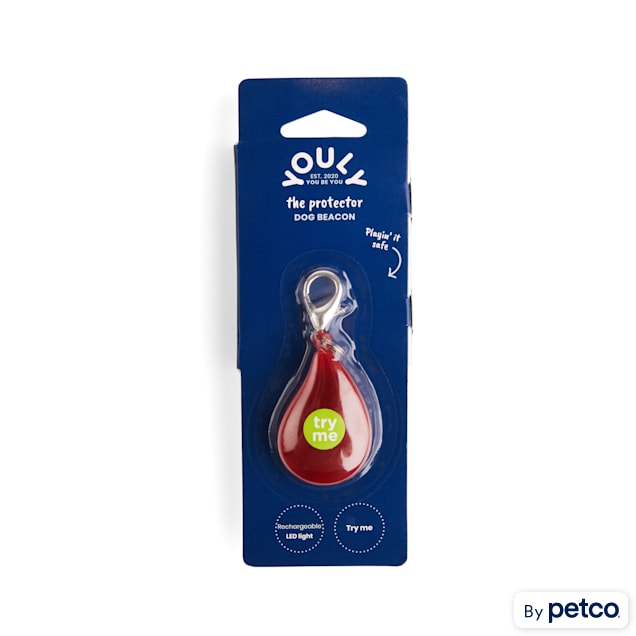 YOULY Red LED Dog Safety Beacon & Collar Light