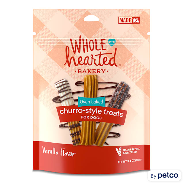 WholeHearted Vanilla Flavor Churro-style Treats for Dogs, 3.4 oz., Count of 3 - Carousel image #1