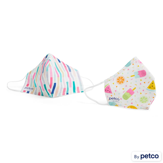 Petco Popsicles & Stripes Face Masks, Pack of 2 - Carousel image #1