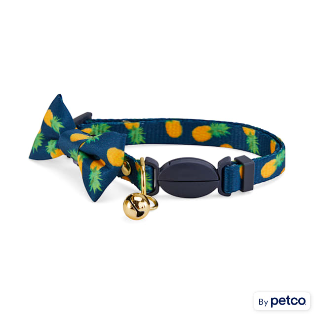 Breakaway Cat collar with Bell - Green floral