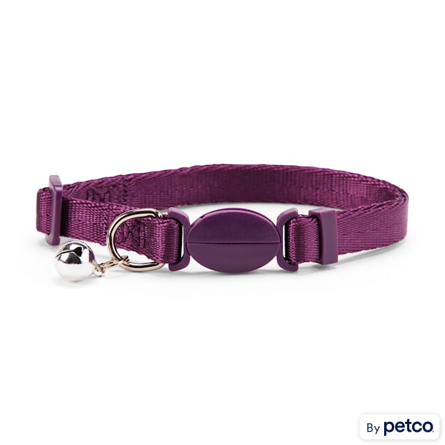 YOULY The Classic Purple Breakaway Large Cat Collar Petco