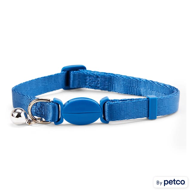 YOULY Classic Blue Breakaway Cat Collar for Large Cats