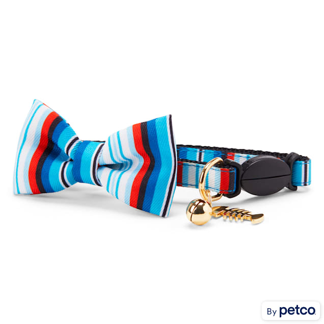 YOULY The Artisan Blue Striped Breakaway Cat Collar - Carousel image #1