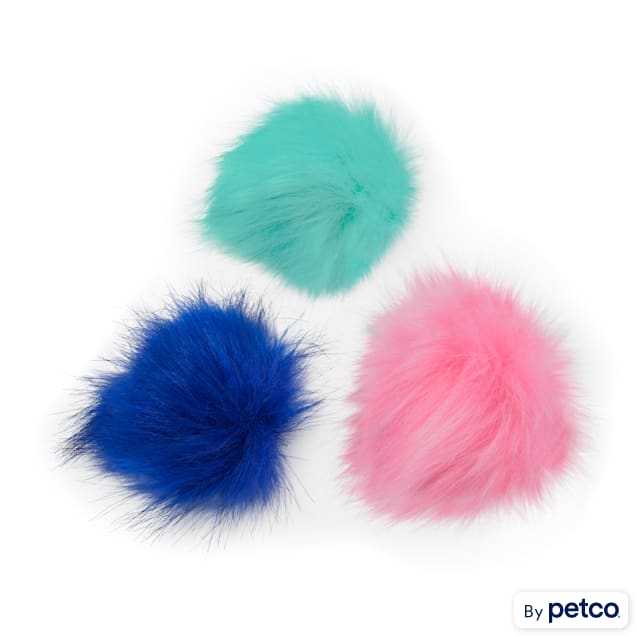 Leaps & Bounds Plush Ball Assorted Cat Toy - Carousel image #1