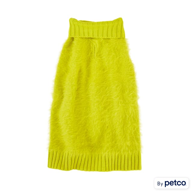 YOULY The Heir Yellow Fuzzy Dog Sweater, X-Small - Carousel image #1