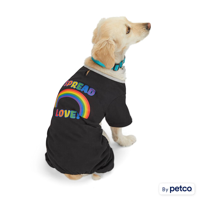 YOULY The Proudest Rainbow Spread Love Dog Pajamas, XX-Small - Carousel image #1
