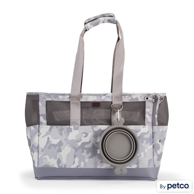 Reddy camo canvas top dog carrier tote