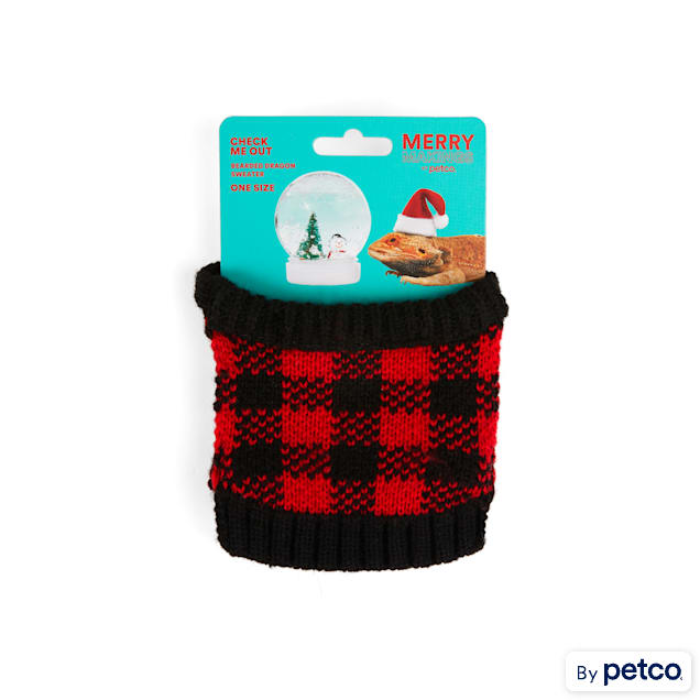 Merry Makings Buffalo Check Reptile Sweater - Carousel image #1