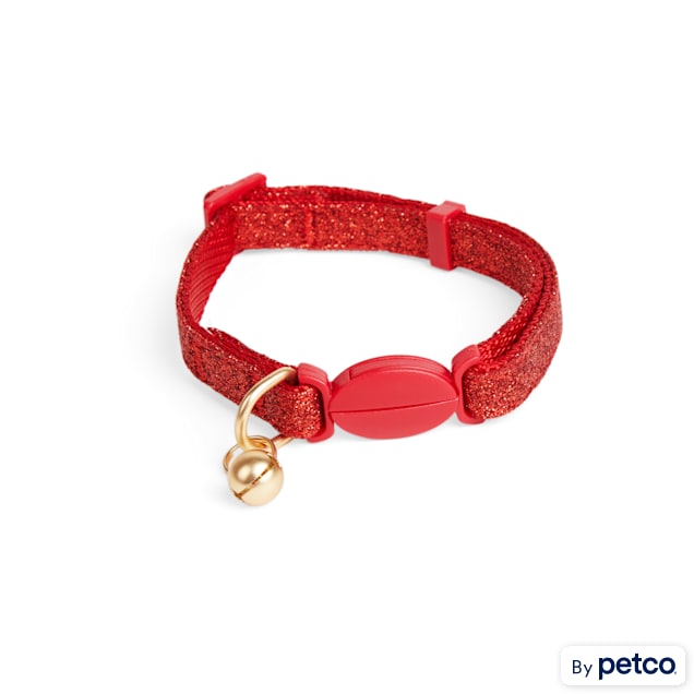 Merry Makings Twinkle Twinkle Red Glitter Cat Collar Small