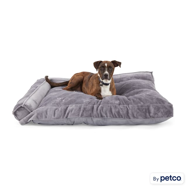 EveryYay Snooze Fest Grey Corner Dog Bed, 48" L X 36" W - Carousel image #1