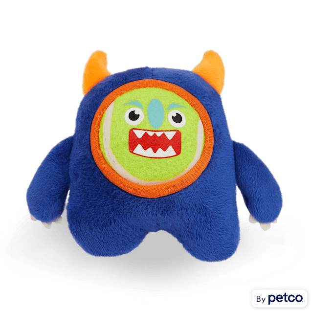 Leaps Bounds Monster with Tennis Ball Dog Toy Small