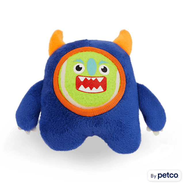 Leaps & Bounds Monster with Tennis Ball Dog Toy, Small | Petco