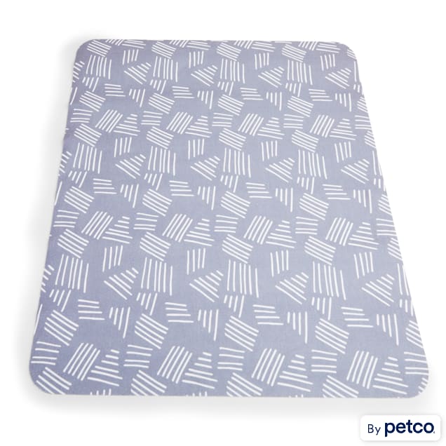 So Phresh Soft Litter Tracker Modern Brush Print Cat Mat 32