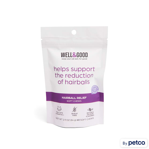 Well Good Hairball Relief Soft Chew Cat Supplement 60 CT