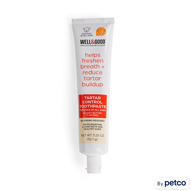 Peanut butter top flavored dog toothpaste