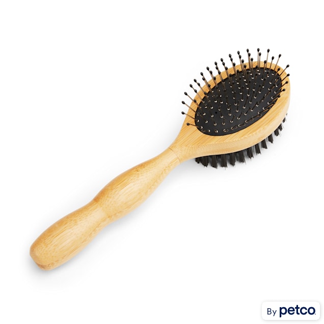 Well & Good Bamboo Pin and Bristle Dog Brush for All Coats, Small