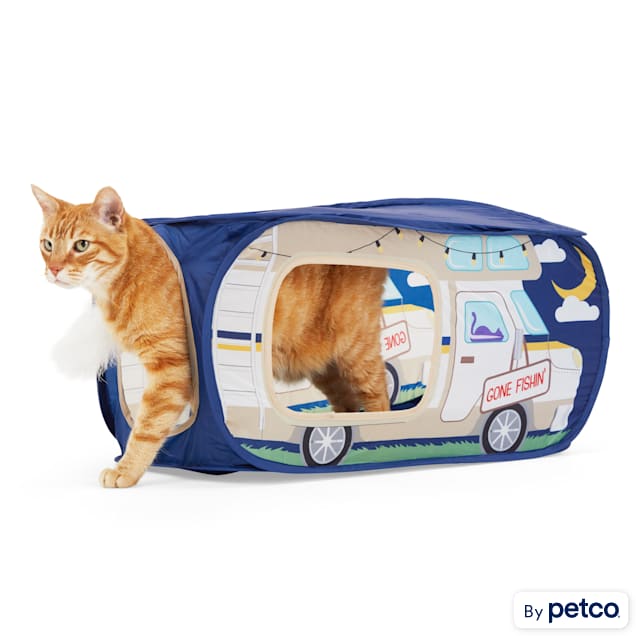 Leaps Bounds Novelty Nylon Tunnel Van Cat Toy Petco