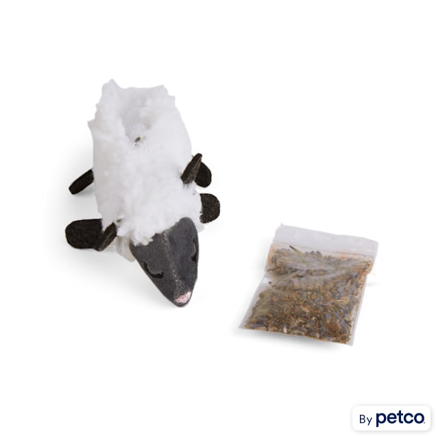 Leaps Bounds Refillable Lamb Plush Cat Toy Petco