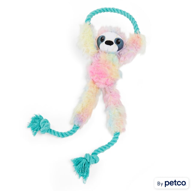 Leaps Bounds Tough Sloth with Rope Tugs Dog Toy Petco
