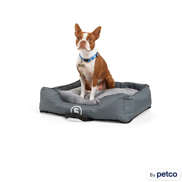 Dog bed cheap half covered