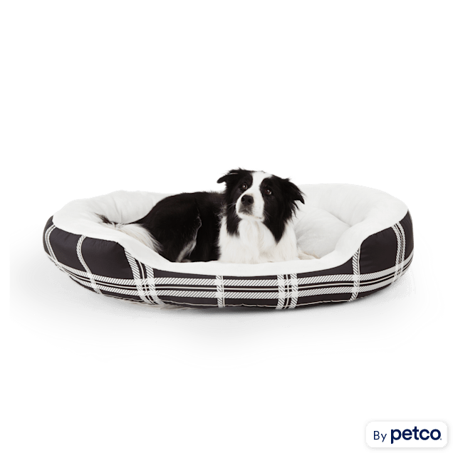 EveryYay Essentials Step In Dog Bed 48 L X 36 W X 10 H X Large Dark Plaid