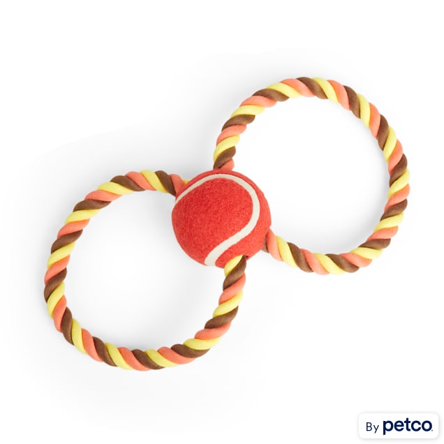 YOULY Thanksgiving Tennis Rope Tug Dog Toy, Medium - Carousel image #1