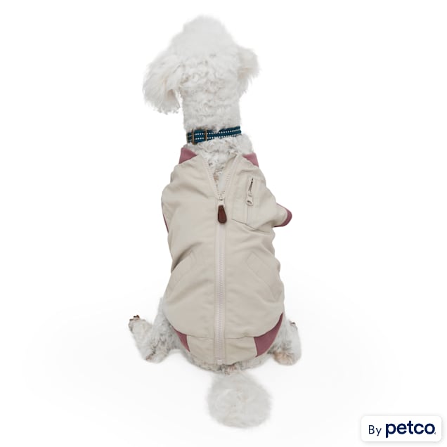 Reddy Grey Lightweight Bomber Dog Jacket, XSmall Petco