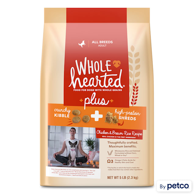 WholeHearted Plus Chicken Brown Rice Recipe with Whole Grains Dry Dog Food 5 lbs