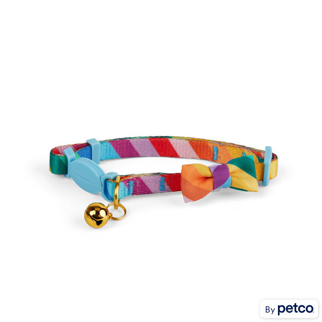 YOULY Rainbow Slant Cat Collar, Medium - Carousel image #1