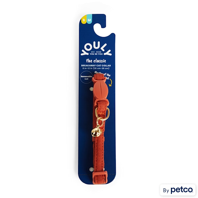 Youly Orange Solid Mesh Cat Collar, Small/Medium - Carousel image #1