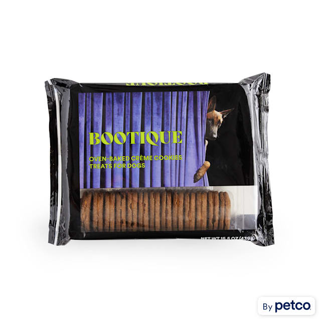 Bootique Creme Sandwich Cookies with Black and Orange Filling for Dogs 15.4 oz. Count of 15 Petco