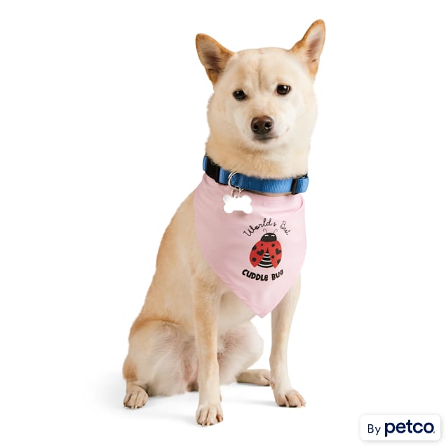 YOULY Valentine s Day Cuddlebug Bandana for Cats and Dogs Small Medium Pink