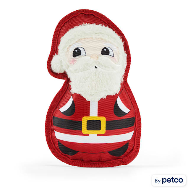 Merry Makings Tough Plush Santa Dog Toy Medium Petco