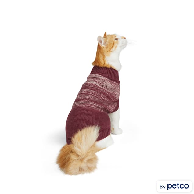 Reddy Burgundy Ombre Cat Sweater Small Medium Petco