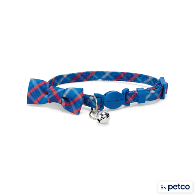 YOULY Blue Plaid Kitten Collar X Small