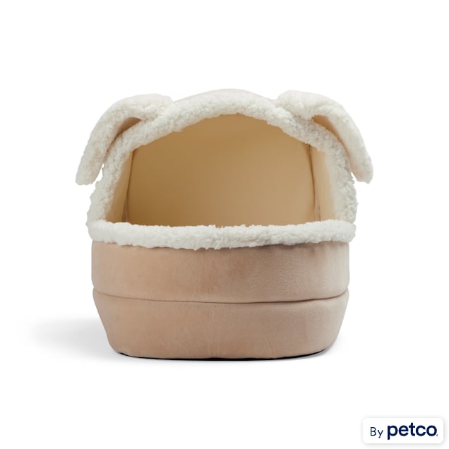 EveryYay Bunny Ear Convertible Hooded Cat Bed, 16" L X 12" W X 14" H - Carousel image #1