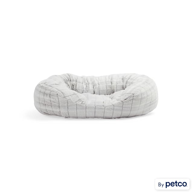 EveryYay Large Faux Fur Spec Cat Bed, 27" L X 16" W X 7" H - Carousel image #1