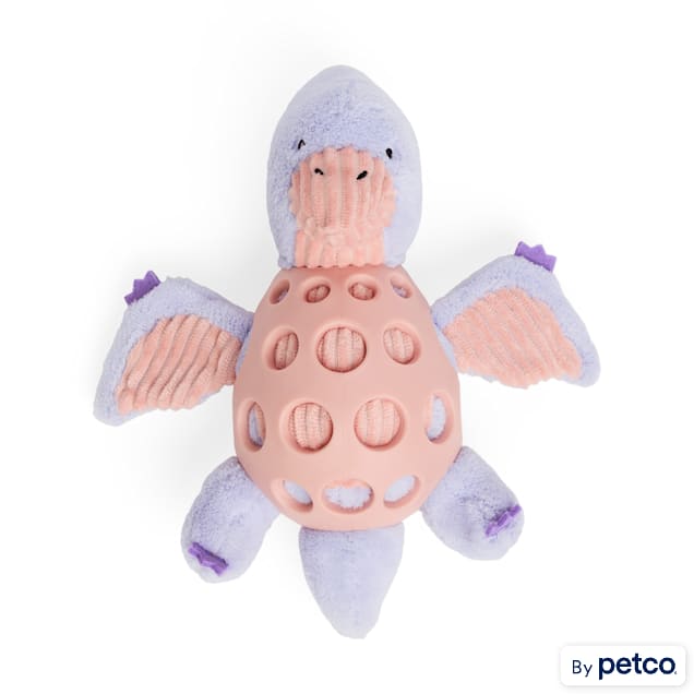 Leaps & Bounds Plush Dino Cage Ball Puppy Toy in Assorted Styles