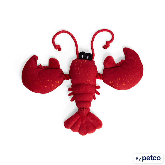 Started As A Bottle Plush Lobster Dog Toy, Small - Carousel image #1