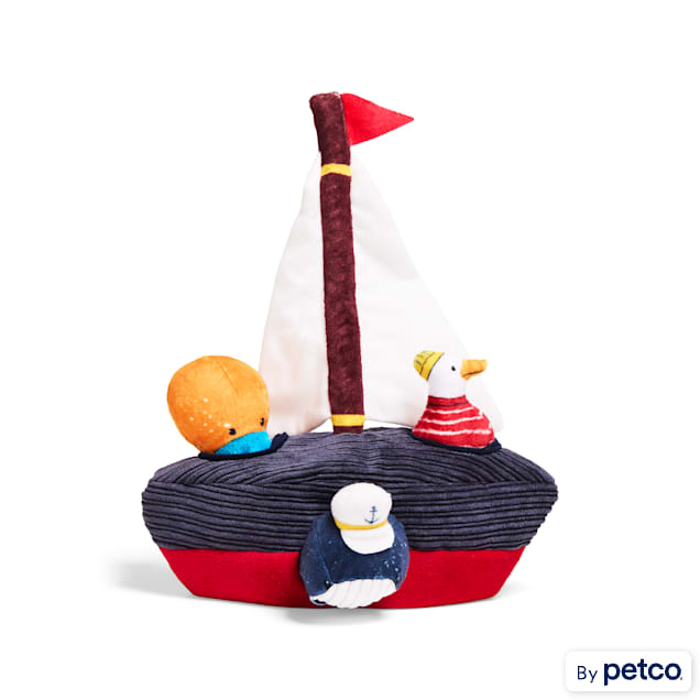Started As A Bottle Burrow Sailboat Dog Toy, Large - Carousel image #1