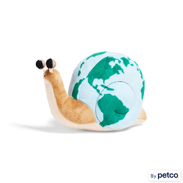 Started As A Bottle Plush Snail Dog Toy, Small - Carousel image #1