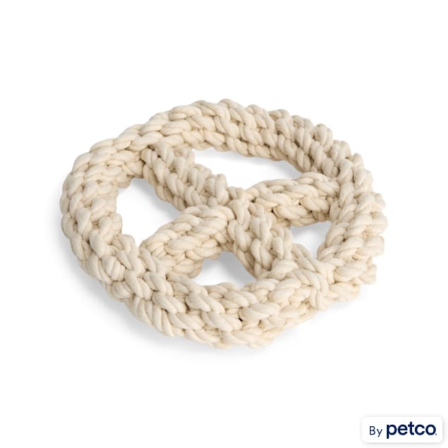 Started As A Bottle Rope Peace Sign Dog Toy, Small - Carousel image #1
