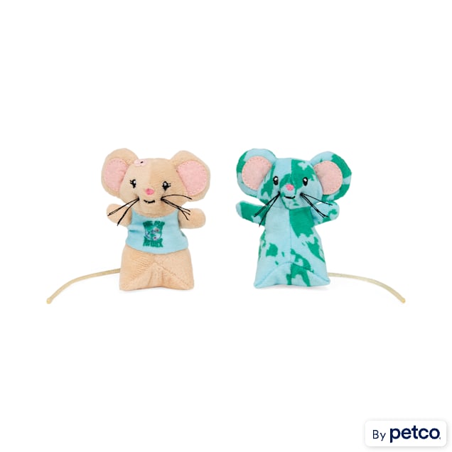 Started As A Bottle Earth Day Mice Cat Toy, X-Small, Pack of 2 - Carousel image #1
