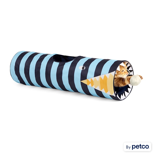 Started As A Bottle Striped Cat Tunnel, Large - Carousel image #1